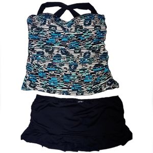 Apt 9 Tankini Swimsuit, Skirted Bottoms, 3X